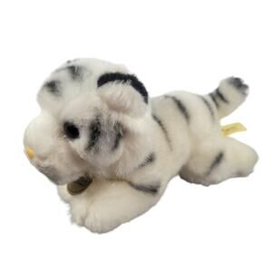 Aurora Miyoni White Tiger Cub Plush 9" Stuffed Animal Toy  Stripes, Soft Fur